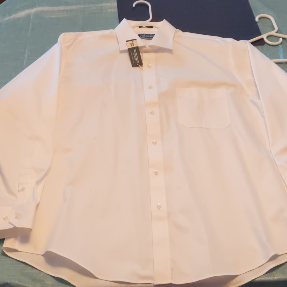 Adonis White Dress Shirt Size 17, 34/35